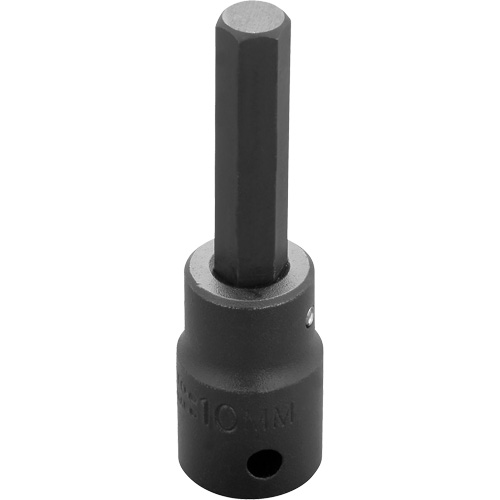 Socket Bit, Hex, 10 mm x 3-1/4" L, 1/2" Drive Moffatt Supply & Specialties