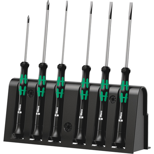 Micro Series Screwdriver Set with Rack, 6 Pcs. Moffatt Supply & Specialties