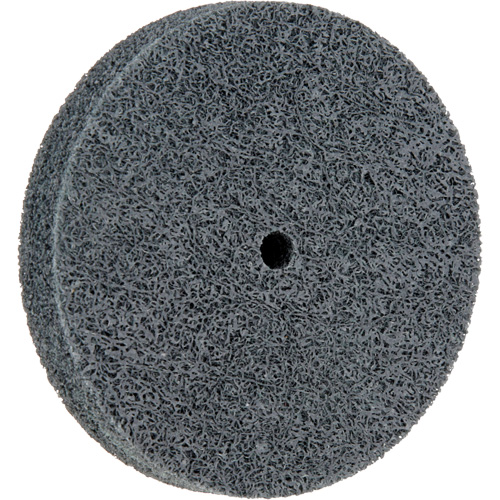 Meule homog&egrave;ne &agrave; faible densit&eacute; de s&eacute;rie 500 Standard Abrasives, 3" x 1/2", Arbre de 1/4", Grain de Fin, Carbure de silicium Moffatt Supply & Specialties