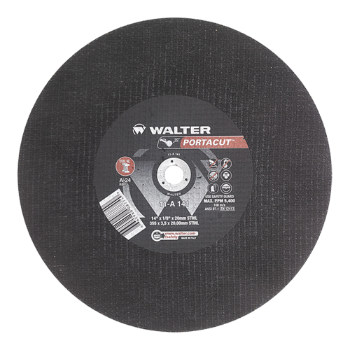 Portacut High Speed Cut-Off Wheel, 14" x 1/8", 3/4" Arbor, Type 1, Aluminum Oxide, 5400 RPM Moffatt Supply & Specialties
