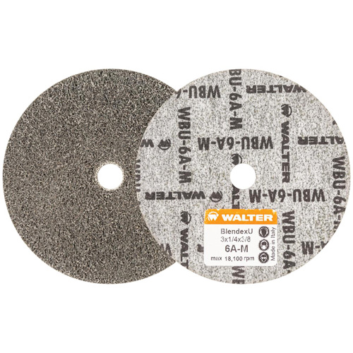 Blendex U Finishing Wheel, 3" Dia., 6AM Grit, Silicon Carbide Moffatt Supply & Specialties