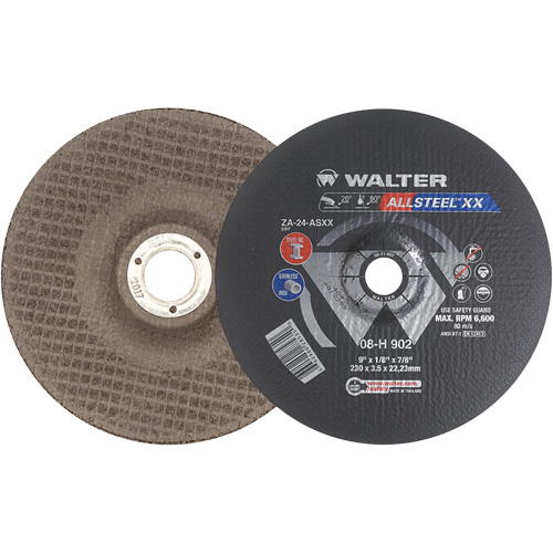 Allsteel XX Depressed Centre Grinding Wheels, 9" x 1/8", 7/8" Arbor, Type 27 Moffatt Supply & Specialties