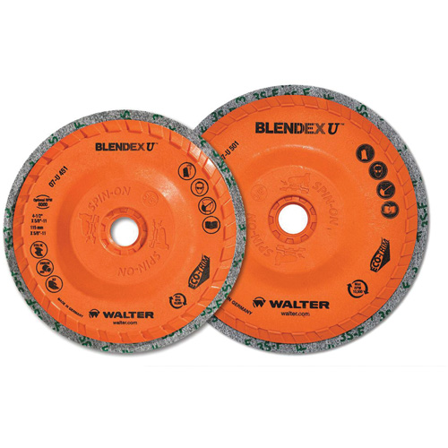Blendex U Finishing Cup Disc, 4-1/2" Dia., Fine Grit, Silicon Carbide Moffatt Supply & Specialties