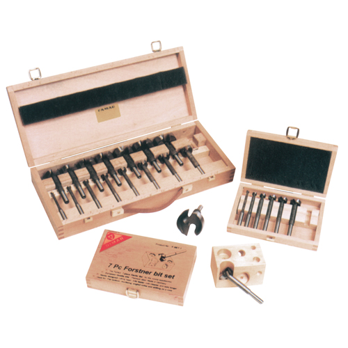 Super Forstner Bit Kits in a Wooden Box, 7 Pieces, Steel Moffatt Supply & Specialties