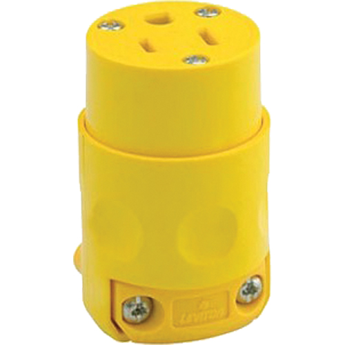 Commercial Grade Straight Blade Connector, 5-15R, Plastic Moffatt Supply & Specialties