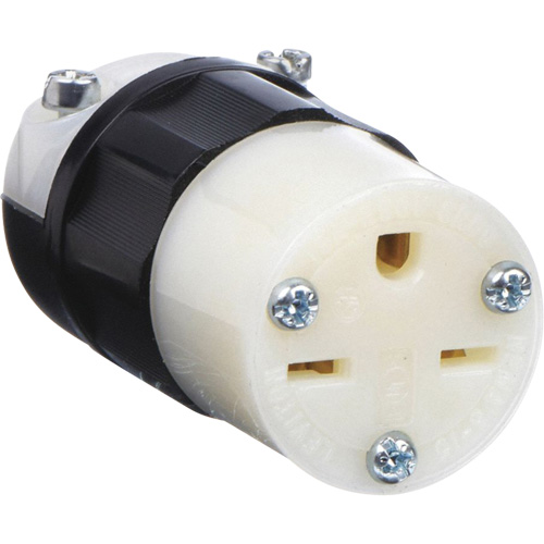 Grounding Straight Blade Connector, 6-15R, Nylon Moffatt Supply & Specialties