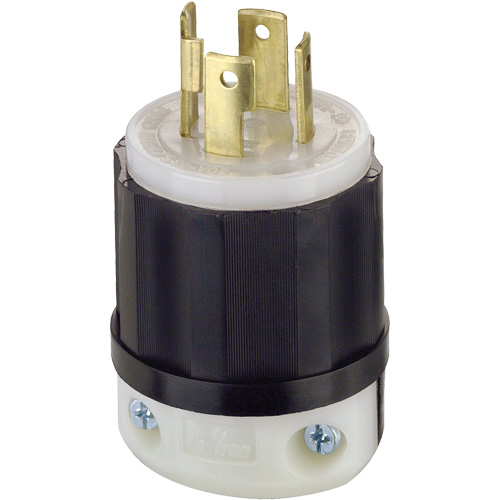Prise mise &agrave; la terre verrouillable &agrave; trois bornes et quatre fils, Nylon, 30 A, 125 V/250 V, L14-30P Moffatt Supply & Specialties