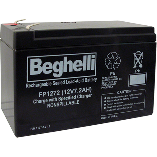 Sealed Lead Acid Batteries, 12 V, 7.2 Ah Moffatt Supply & Specialties