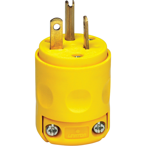 Commercial Grade Straight Blade Plug, Plastic, 20 A, 125 V Moffatt Supply & Specialties