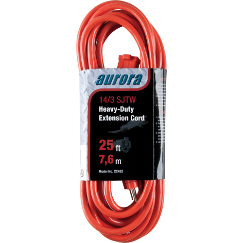 Cordon rallonge en vinyle, Ext&eacute;rieur, SJTW, AWG 14/3, 15 A, 25' Moffatt Supply & Specialties