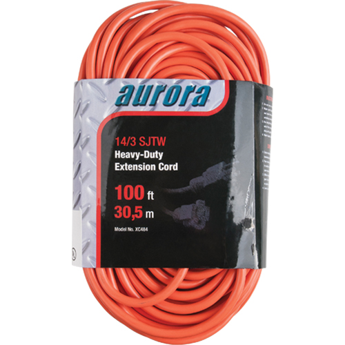 Cordon rallonge en vinyle, Ext&eacute;rieur, SJTW, AWG 14/3, 13 A, 100' Moffatt Supply & Specialties