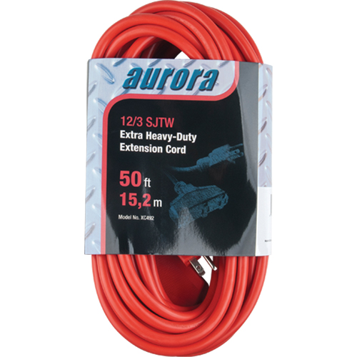 Cordon rallonge en vinyle, Ext&eacute;rieur, SJTW, AWG 12/3, 15 A, 3 prise(s), 50' Moffatt Supply & Specialties