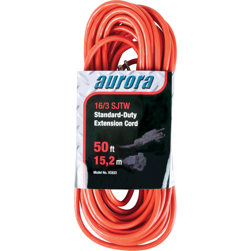 Extension Cord, Indoor/Outdoor, SJTW, 16/3 AWG, 13 A, 50' Moffatt Supply & Specialties
