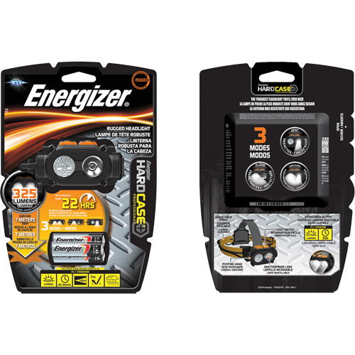 Hardcase Rugged Headlamp, LED, 325 Lumens, 6.5 Hrs. Run Time, AA Batteries Moffatt Supply & Specialties