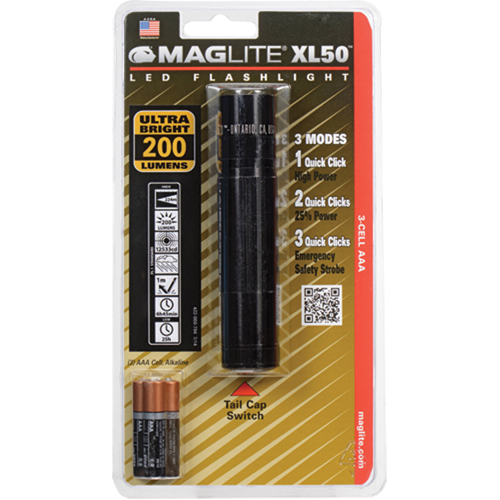 Lampes de poche XL50, DEL, 200 lumens, Piles AAA Moffatt Supply & Specialties
