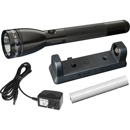 ML125 Flashlight, LED, 186 Lumens, Rechargeable Batteries Moffatt Supply & Specialties