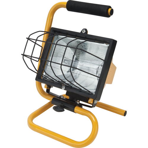 Portable Work Light, Halogen, 500 W, 8000 Lumens, Steel Housing Moffatt Supply & Specialties