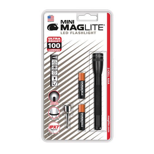 Mini&reg; Flashlights, LED, 100 Lumens, AAA Batteries Moffatt Supply & Specialties