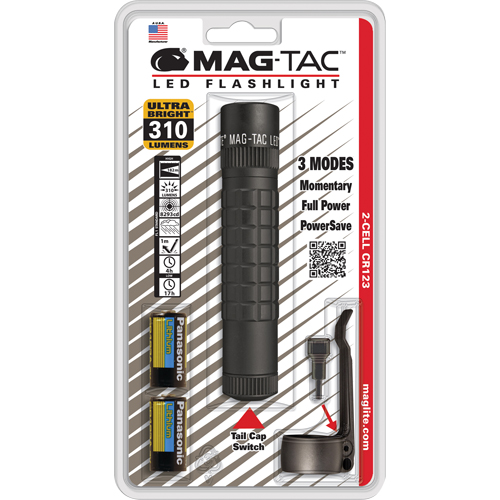 Lampes de poche tactiques Mag-Tac, DEL, 310 lumens, Piles CR123 Moffatt Supply & Specialties