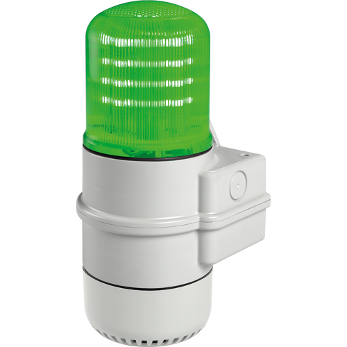 Streamline&reg; Modular Multifunctional LED Beacons, Continuous/Flashing/Rotating, Green Moffatt Supply & Specialties