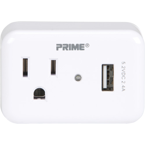 Prime&reg; USB Charger with Surge Protector Moffatt Supply & Specialties