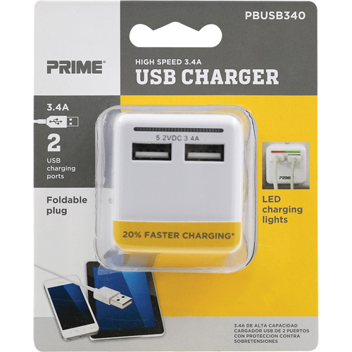 Prime&reg; High-Speed USB Charger Moffatt Supply & Specialties