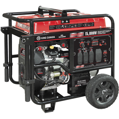 V-Twin Gasoline Generator, 15000 W Surge, 12500 W Rated, 120 V/240 V, 40 L Tank Moffatt Supply & Specialties