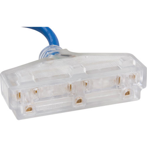 TPE-Rubber Extension Cord with Light Indicator, All-Weather, SJEOW, 14/3 AWG, 15 A, 3 Outlet(s), 25' Moffatt Supply & Specialties