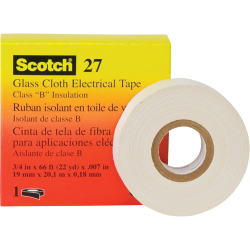 Scotch&reg; 27 Glass Cloth Electrical Tape, 12 mm (1/2") W x 20 m (66') L Moffatt Supply & Specialties