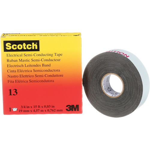 Ruban isolant semi-conducteur Scotch, 19 mm (3/4") x 4,6 m (15'), Noir, 30 mils Moffatt Supply & Specialties