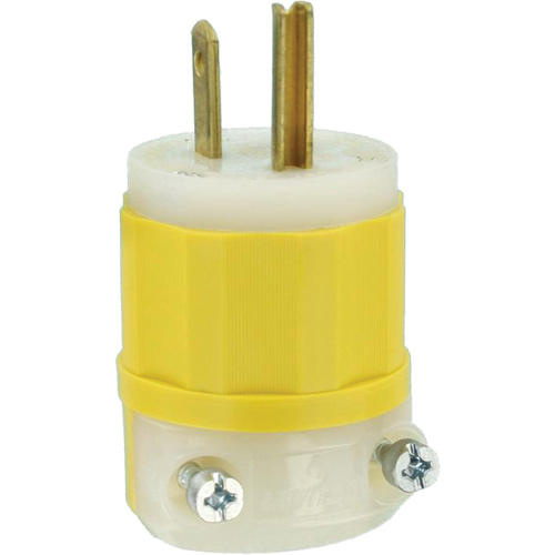 Industrial Grade Straight-Blade Plug, Impact Modified Nylon, 15 A, 125 V Moffatt Supply & Specialties