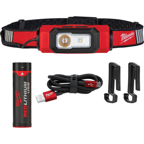 Beacon USB Hard Hat Light, LED, 600 Lumens, 2 Hrs. Run Time, Rechargeable Batteries Moffatt Supply & Specialties