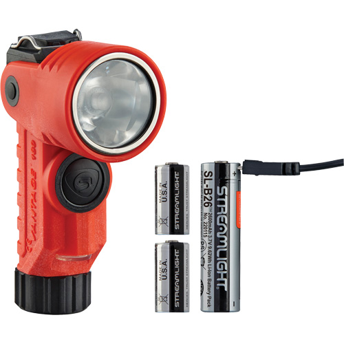 Lame de poche &agrave; alimentation multiple &agrave; angle droit pour casque Vantage 180 X, DEL, Piles Rechargeable/CR123A, Polym&egrave;re de nylon Moffatt Supply & Specialties