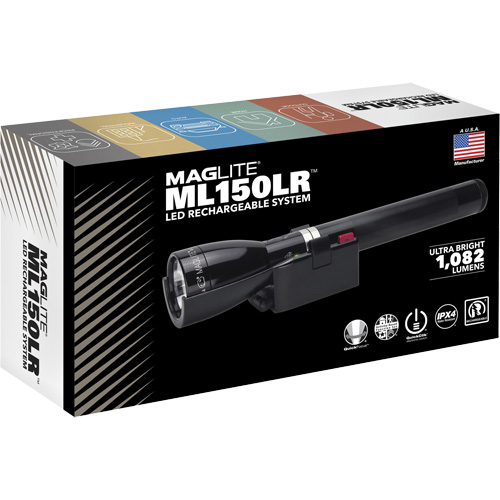 ML150LR(X) Fast-Charging Flashlight, LED, 1082 Lumens, Rechargeable Batteries Moffatt Supply & Specialties