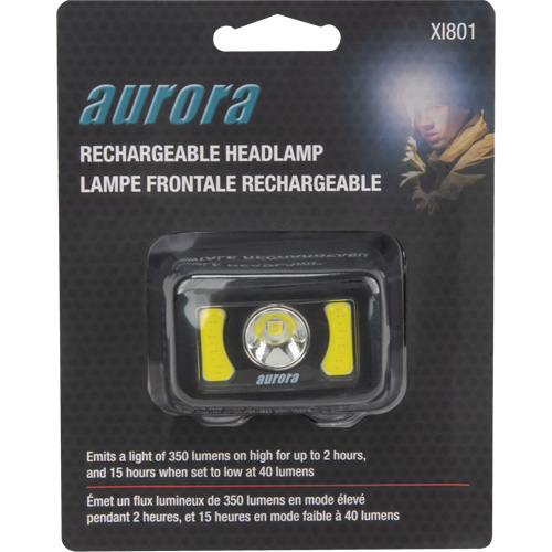 Headlamp, LED, 350 Lumens, 2 Hrs. Run Time, Rechargeable Batteries Moffatt Supply & Specialties
