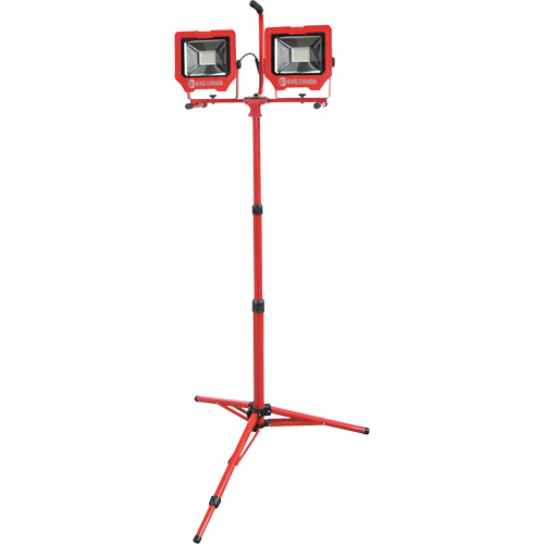 Baladeuses jumel&eacute;es avec tr&eacute;pied, DEL, 72 W, 8000 lumens, Boîtier en Aluminium Moffatt Supply & Specialties