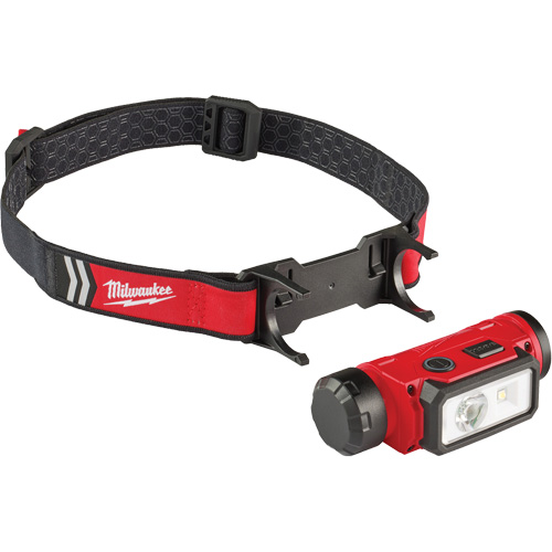 REDLITHIUM USB Hardhat Headlamp, LED, 600 Lumens, 5 Hrs. Run Time, Rechargeable Batteries Moffatt Supply & Specialties