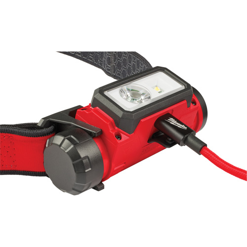 REDLITHIUM USB Hardhat Headlamp, LED, 600 Lumens, 5 Hrs. Run Time, Rechargeable Batteries Moffatt Supply & Specialties