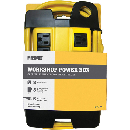 Workshop Power Box, 8 Outlet(s), 6', 15 Amps, 1875 W, 125 V Moffatt Supply & Specialties