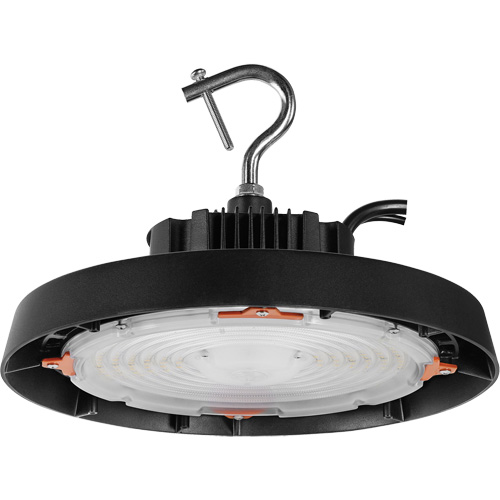 UFO High Bay Light, LED, 120 - 347 V, 100 W, 7.3" H x 11" W Moffatt Supply & Specialties