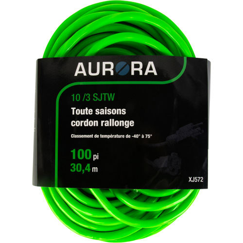 Industrial Extension Cord, All-Weather, SJTW, 10/3 AWG, 15 A, 100' Moffatt Supply & Specialties