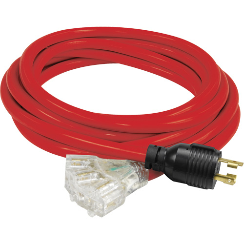 Rallonge pour g&eacute;n&eacute;ratrice avec triple fiche, STW, AWG 10, 3 prise(s), 25' Moffatt Supply & Specialties