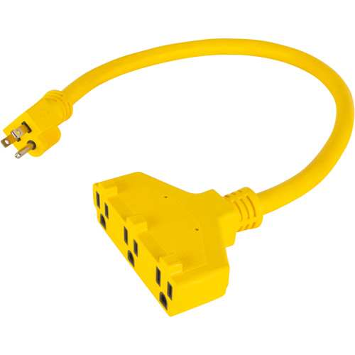 Adaptateur de rallonge d'alimentation, Ext&eacute;rieur, STOW, AWG 12/3, 15 A, 3 prise(s), 2' Moffatt Supply & Specialties