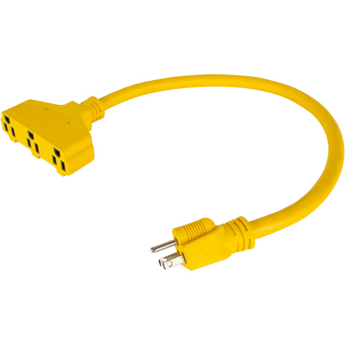 Adaptateur de rallonge d'alimentation, Ext&eacute;rieur, STOW, AWG 12/3, 15 A, 3 prise(s), 2' Moffatt Supply & Specialties