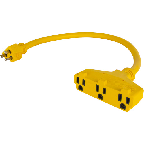 Adaptateur de rallonge d'alimentation, Ext&eacute;rieur, STOW, AWG 12/3, 15 A, 3 prise(s), 2' Moffatt Supply & Specialties
