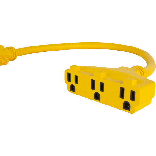 Adaptateur de rallonge d'alimentation, Ext&eacute;rieur, STOW, AWG 12/3, 15 A, 3 prise(s), 2' Moffatt Supply & Specialties