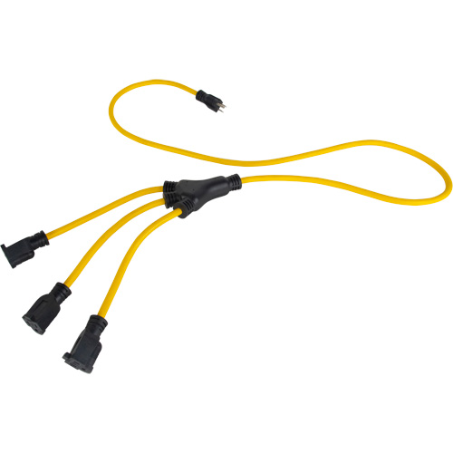 Adaptateur d'alimentation de style W, Ext&eacute;rieur, STOW, AWG 12/3, 15 A, 3 prise(s), 2' Moffatt Supply & Specialties