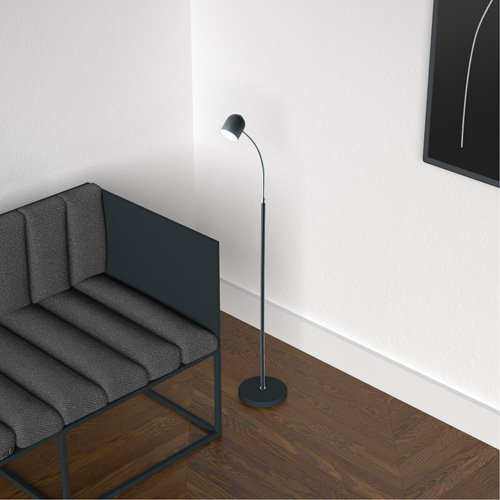 Satin Black Floor Lamp Moffatt Supply & Specialties