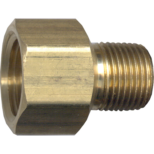 Pipe Adapter, FPT x NPT, 1/2" x 1/4" Dia., Brass Moffatt Supply & Specialties