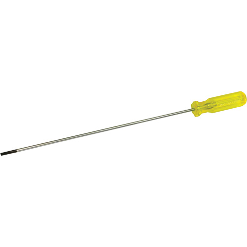 Electrician's Slotted Screwdriver, 3/16" Tip, Round, 15-1/2" L, Plastic Handle Moffatt Supply & Specialties